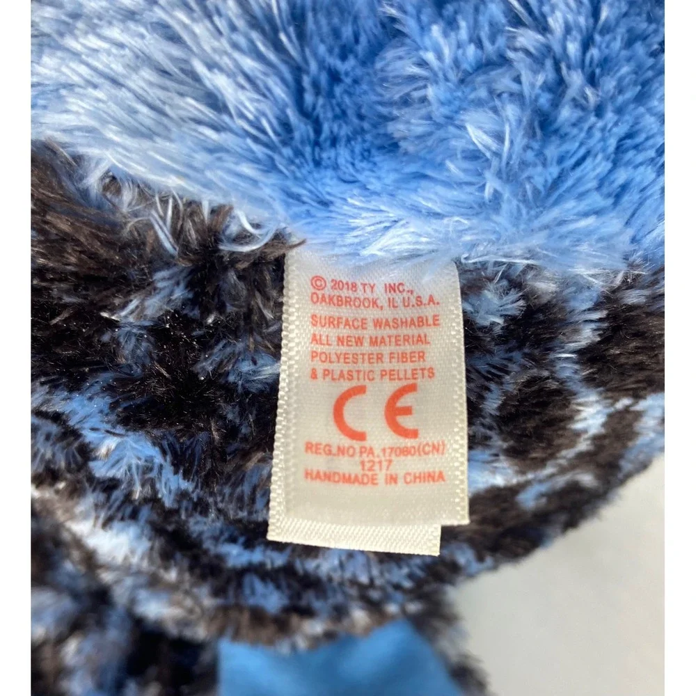 Ty Beanie Boos Yago Blue Owl Plush‎ Spotted Black Blue Glitter Eyes 6 inch 2018